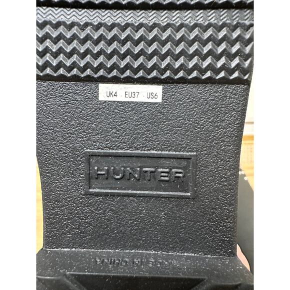 Hunter Womens Refined Tall Stud Cuff Boots Black Size 6 US 37 EU NWOB Rain Boots - Picture 14 of 15